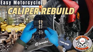 Single Piece Motorcycle Brake Caliper Rebuild