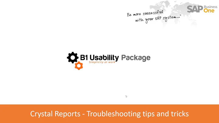 Crystal Report - Troubleshooting Tips and Tricks