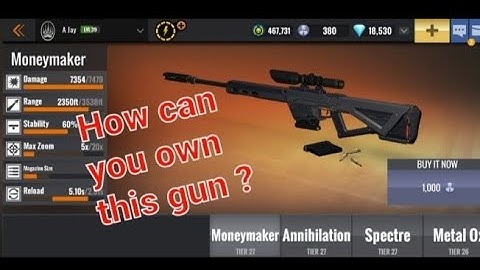 How Can You Own This Gun ? Sniper 3D Shooting Game | Moneymaker Gun , Unlimited Gems and Coins