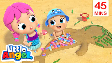 Mermaid Sand Sculptures Song  | Little Angel Kids Songs & Nursery Rhymes