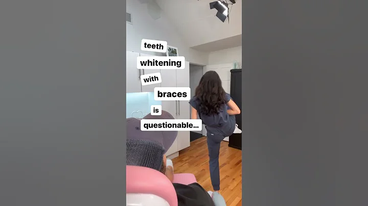 teeth whitening with braces #shorts