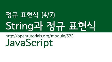 JavaScript - 정규표현식 (4/7) : String 객체의 정규 표현식