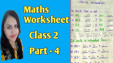 Maths Worksheet(2021-2022) for class 2 Part- 4 / Maths for class 2