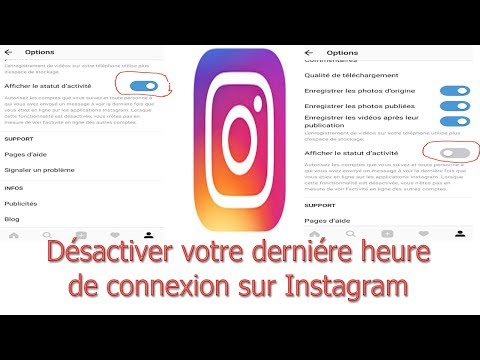 comment désactiver votre dernière heure de  connexion sur instagram