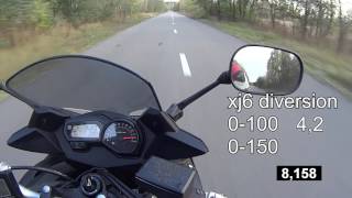 Yamaha xj6 diversion - Acceleration, Разгон