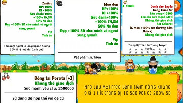 Ngọc rồng lậu Mới Free Lệnh tiềm năng khủng 9 tỉ 1 hít đồ 16 sao pet chỉ số 200% sd