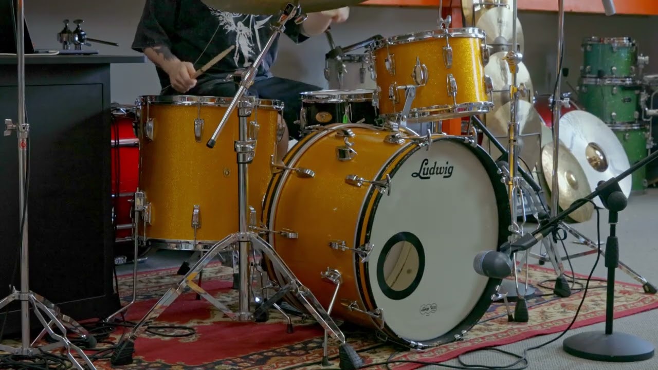 1960s Ludwig Gold Sparkle Super Classic Drum Set - YouTube