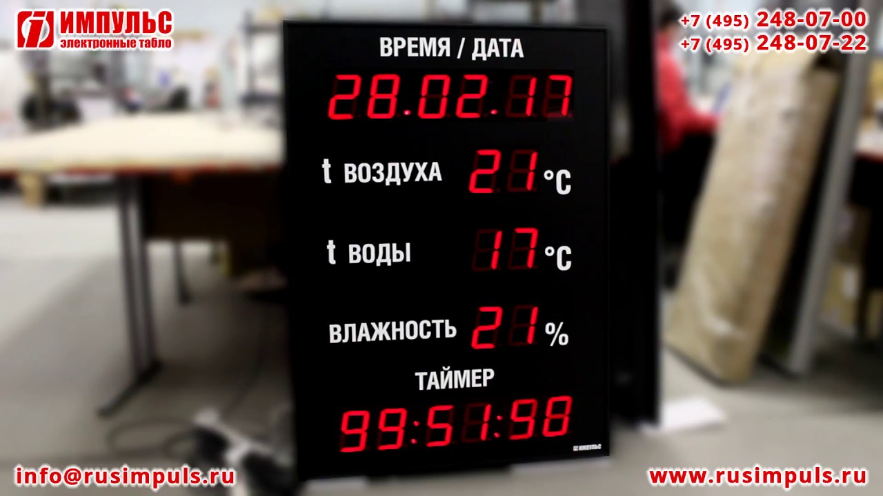 Электронное табло в машину