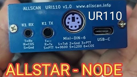 UR110 Allstar Node ,Yaesu FT7900 , G1LRO