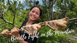 Native Lechon Manok 'boodle fight' on the Mountain with Relatives | Bohol, Philippines | Countryside