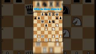 || Mate in 3||#shorts #chess #checkmate #learnchess #tactics #chessforbeginners#checkmatetricks