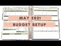 May 2021 Budget Setup | Budget and Sinking Funds | Erin Condren Monthly Planner