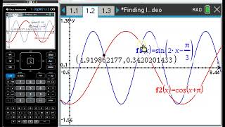 Solving Equations by Finding Intersections with TI-nspire