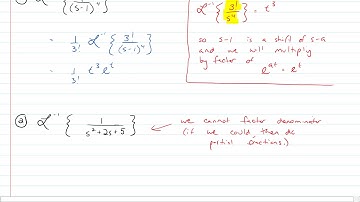 Differential Equations:  Examples of inverse Laplace transforms of translations on the s-axis