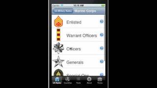 Military Ranks iPhone App Demo screenshot 2