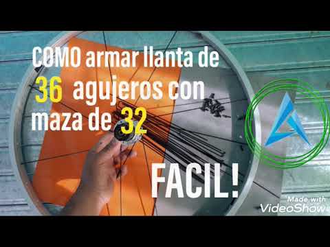 COMO Armar Una Llanta Rin De 36 Agujeros Con Maza De 32 