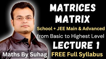 Lec 1 Matrices its Lec 1 and NOT in 1 shot see more Lectures in playlist check in about section