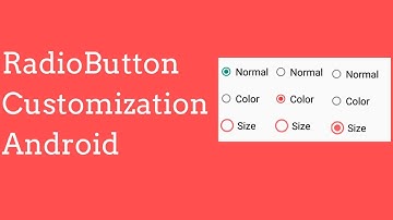 Radio Button customization android