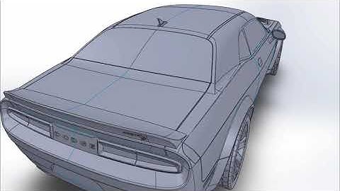 Dodge Challenger Hellcat design in solidworks