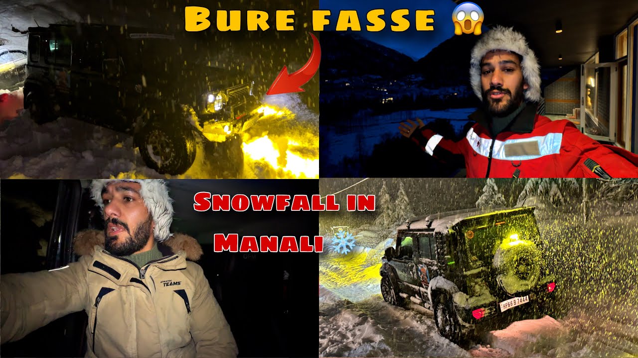 Adhi raat ko baraf ma bure fasse 😰 | Extreme Snowfall in Manali ❄️