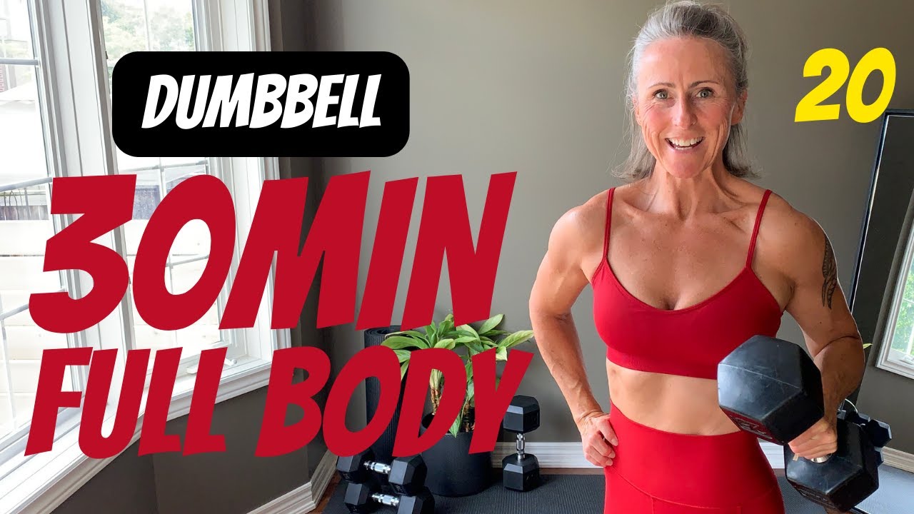 Sweaty 💦 FULL BODY fat burning workout with dumbbells!