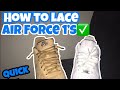 How to lace air force 1's low ✅🔥(Quick+Easy)