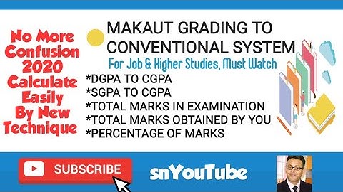 MAKAUT SGPA TO CGPA / DGPA TO CGPA / PERCENTAGE  CALCULATION