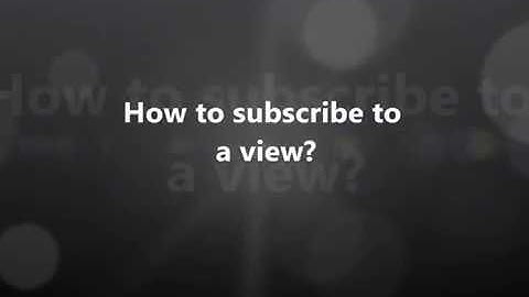 How to subscribe to a view on Tableau?