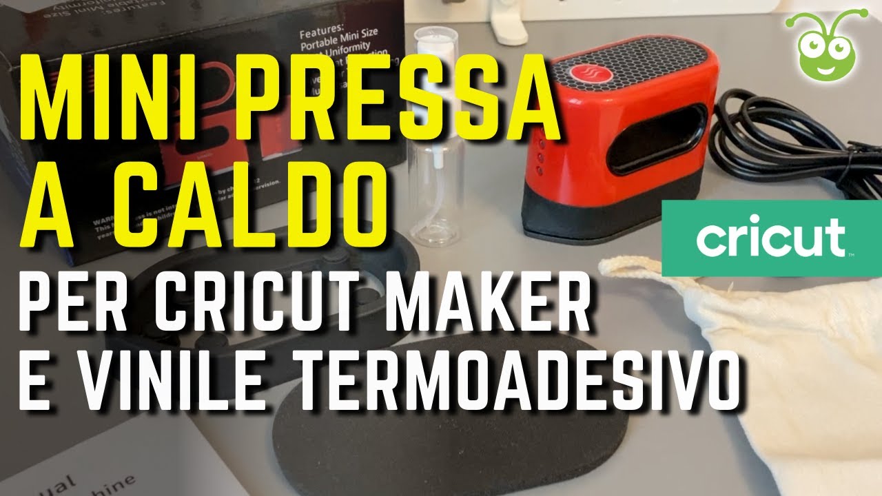 MINI PRESSA DI CALORE per CRICUT MAKER e lavori in vinile termico 