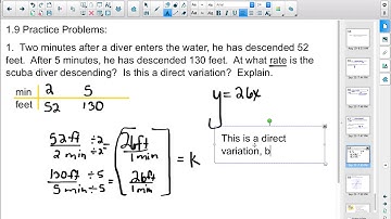 Ch. 1 Lesson 9 (Direct Variation)