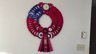Horse Show rosette ribbons  how to make a ribbon wreath