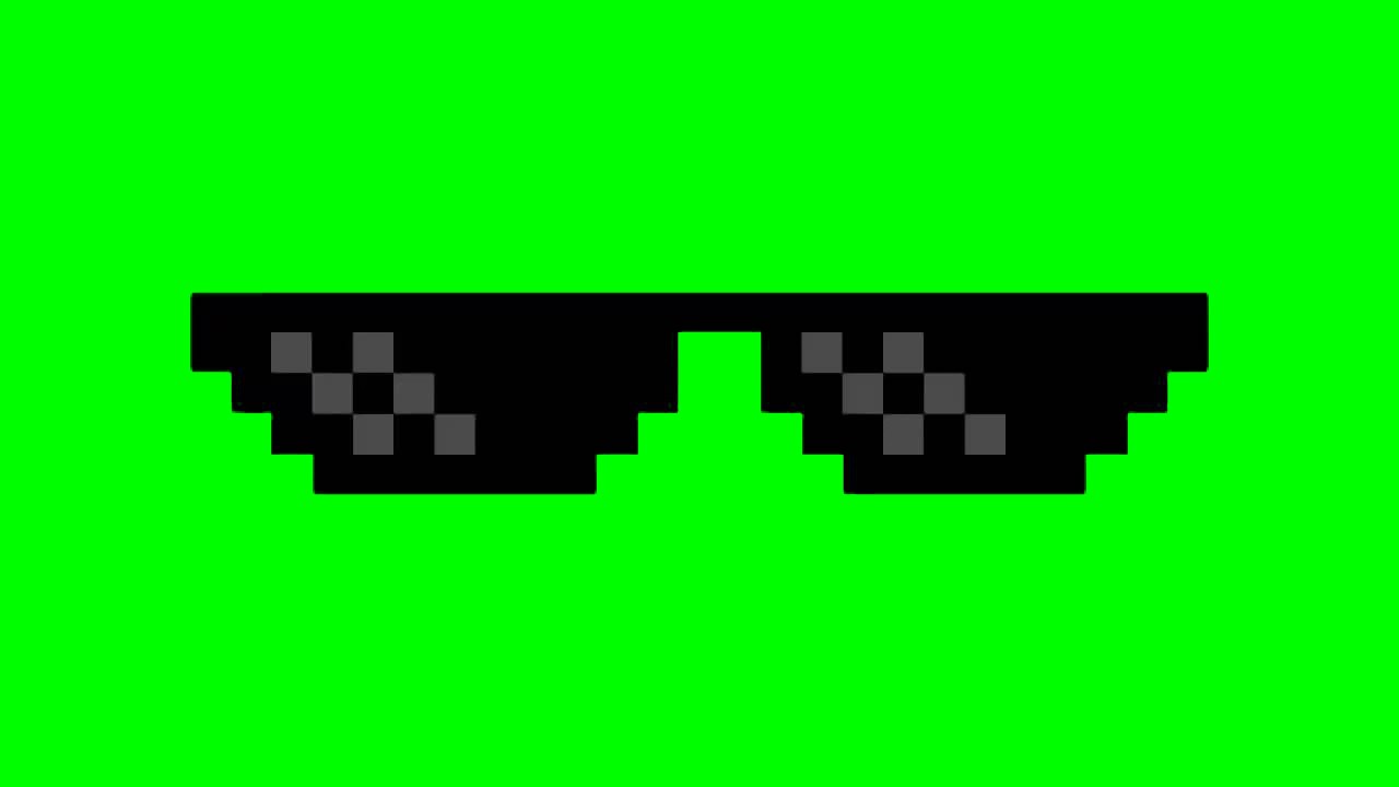 just deal with it glasses/thug life glasses (green screen) - YouTube