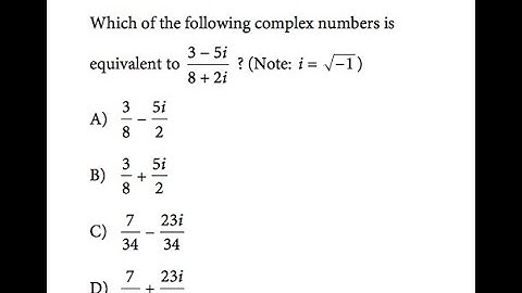 SAT Math Problem - Fractions with Imaginary Numbers