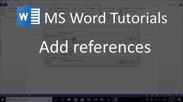 Adding bibliography in word 2013