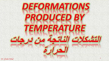Deformations produced by temperature changes
