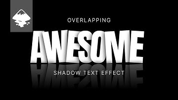 How to Create Overlapping Shadow Text Effect with Refelection in INKSCAPE