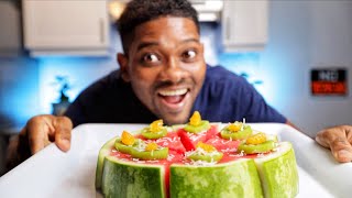 Watermelon Pizza in 5 Minutes CHALLENGE ? @CY ASMR ?