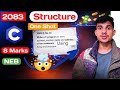 Structure in C Programming (One Shot )| 2082 NEB Board Question SOLVED 😱 | Class 12 NEB Computer