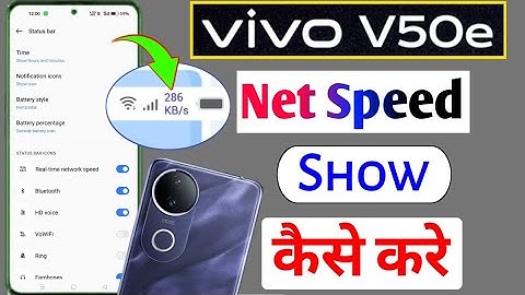 Vivo v50e network speed setting/how to show net speed in vivo v50e 5g