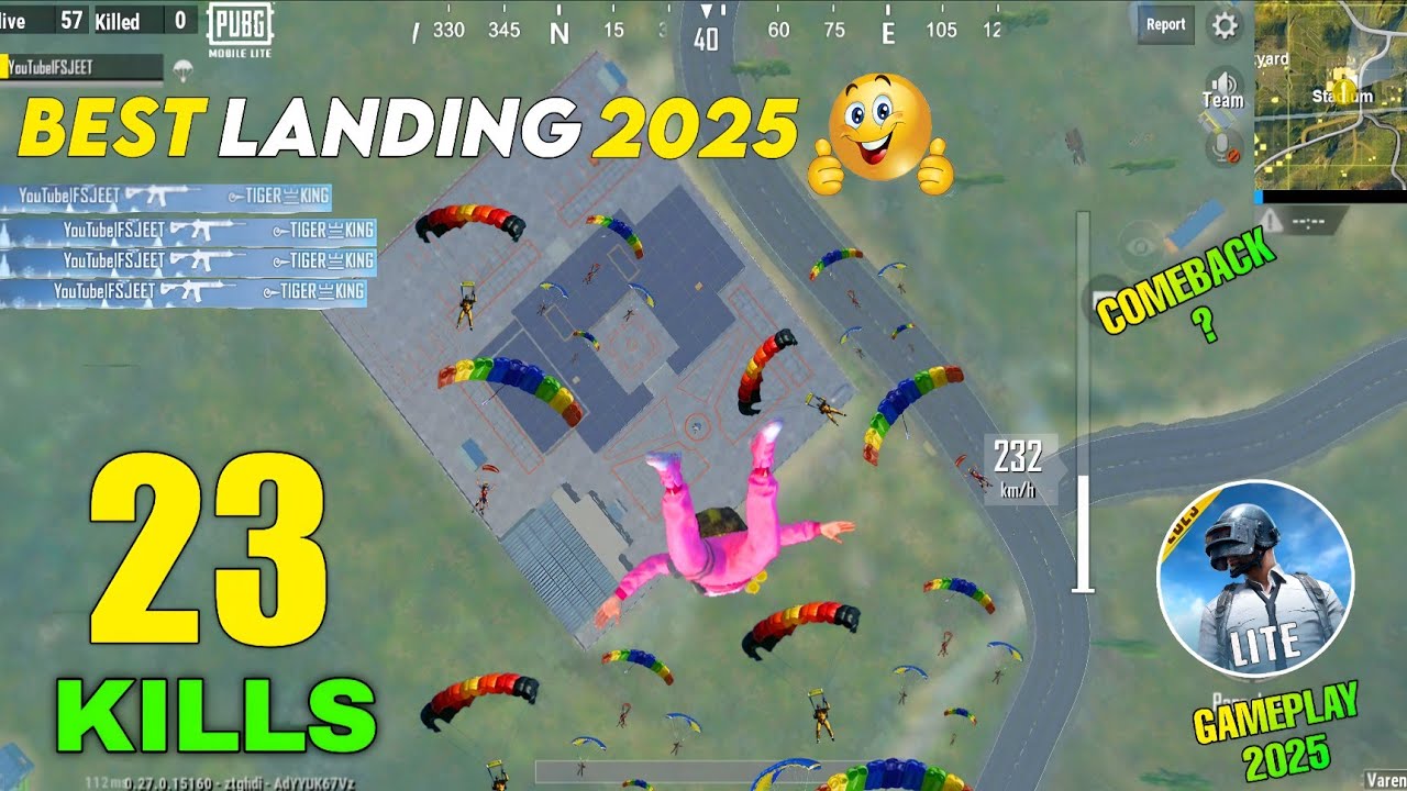 23 KILLS 🥶 PUBG LITE COMEBACK ONE OF THE BEST LANDING in STADIUM 2025 | SOLO vs SQUAD - PUBG LITE 