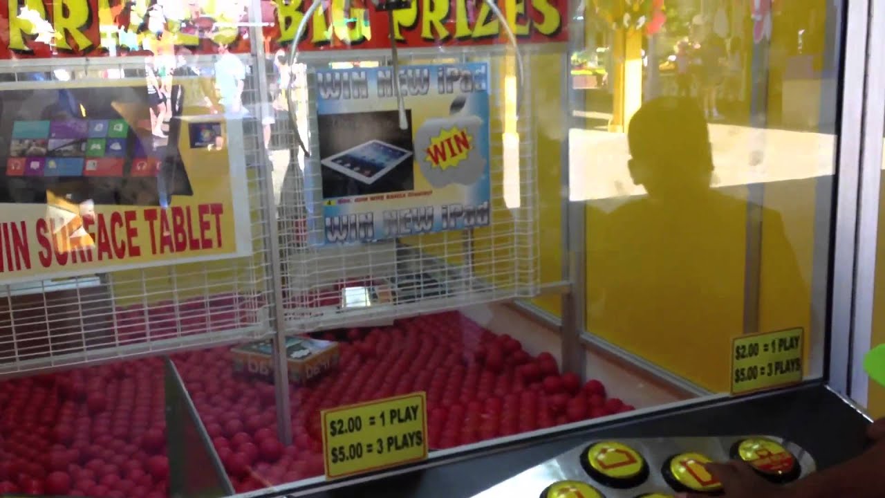 Huge Claw Machine IPad Surface Tablet Ball Toss Whack a