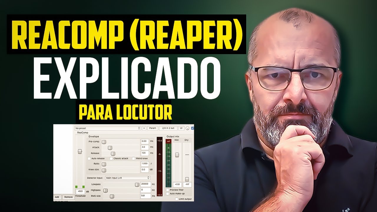 Como Usar o Compressor ReaComp da Reaper para LOCUÇÃO (Passo a Passo Profissional)