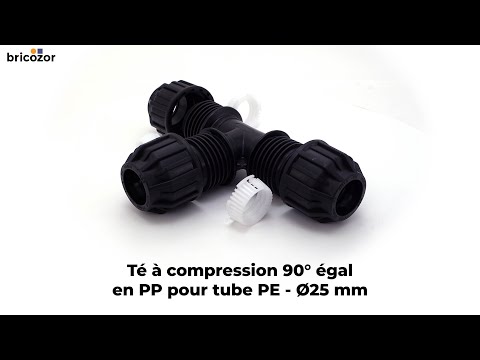 Té à compression 90° égal en polypropylène pour tube PE CODITAL