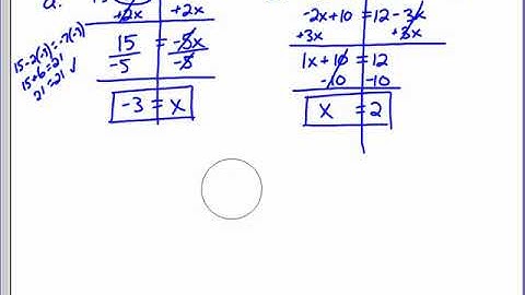 Pre Algebra 1.3 (Part 1) - Equations with Variables on Both Sides