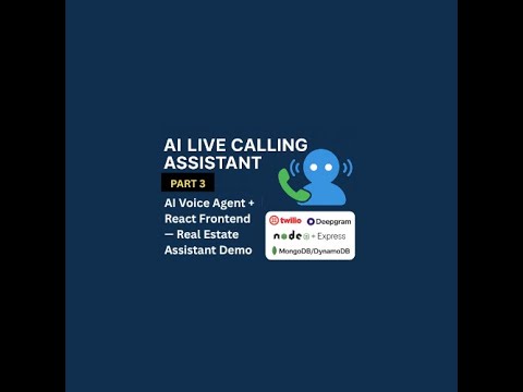 AI Voice Agent + React Frontend — Real Estate Assistant Demo (GPT ...