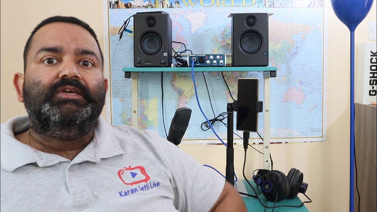 how to connect audio interfacecondenser mic to android phone & go live