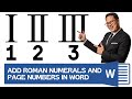 How to Insert Roman Numerals and Page Numbers in Word