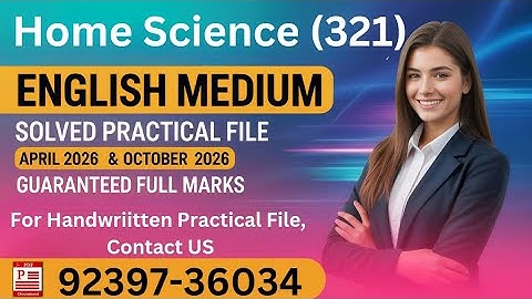 NIOS Class 12 Home Science (321) Solved Practical File || NIOS 12 Home Science Practical File 2026