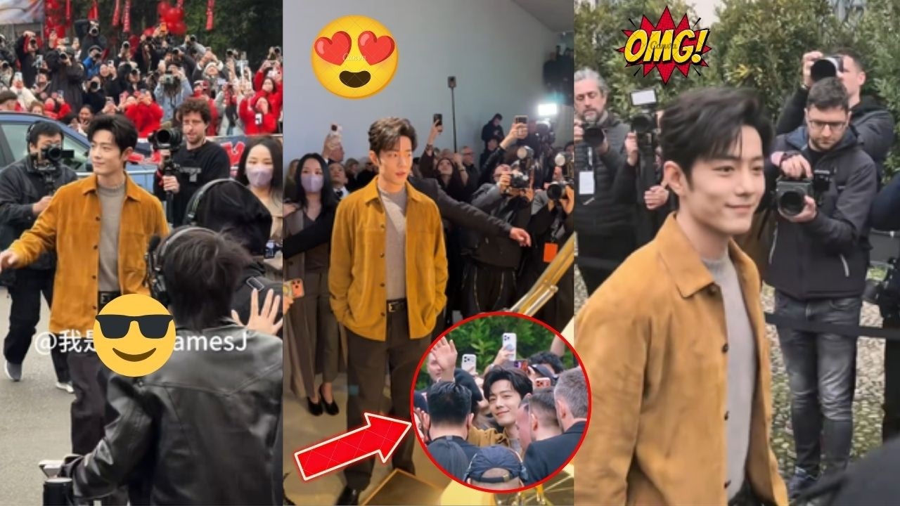 OMG! 🔥 International Cameras Chased Xiao Zhan More Than the Models at MFW 2026 ✨