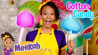 Meekah Creates Colorful Christmas Cotton Candy!